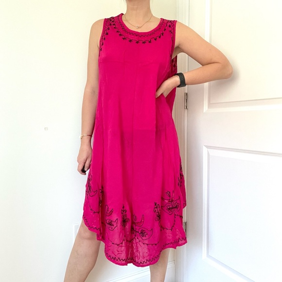 Dresses & Skirts - embroidered Beach Cover Up Dress